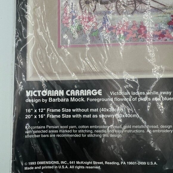 Dimensions Crewel Victorian Carriage 16 x 12 - Picture 2 of 5